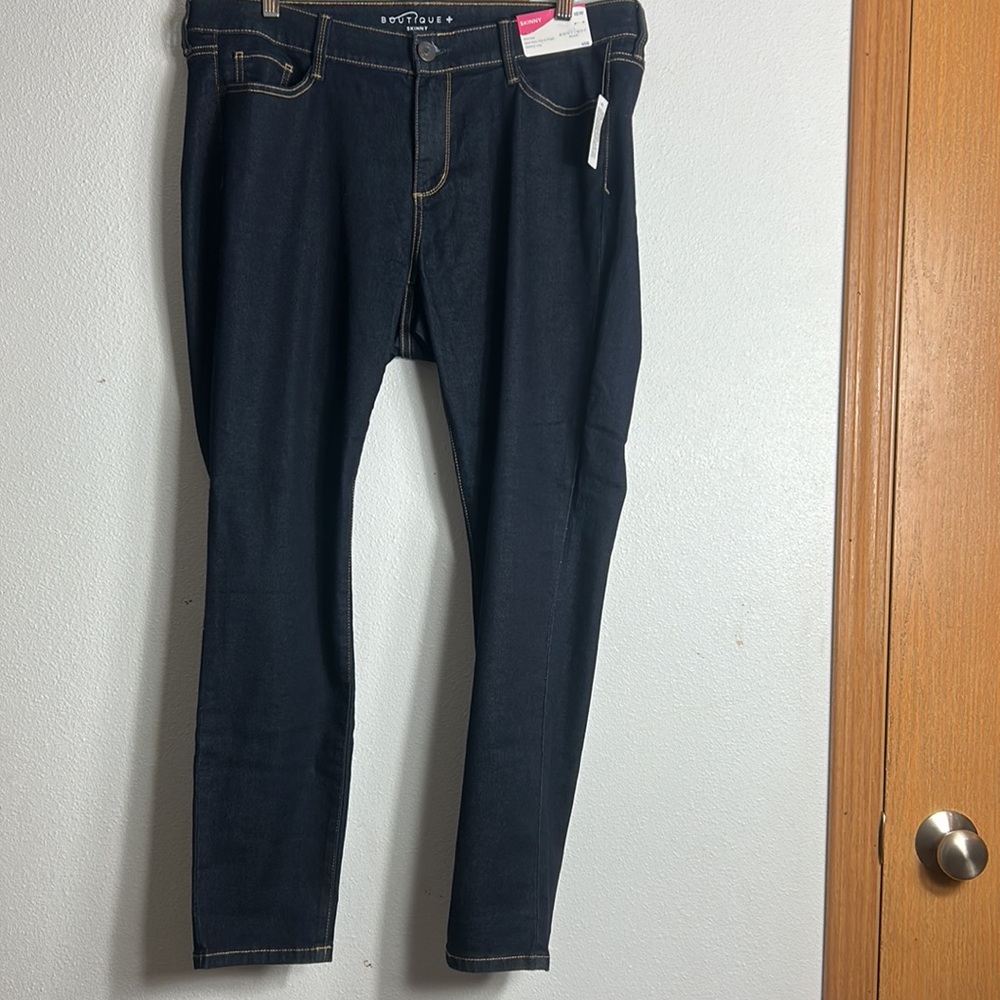 Boutique plus Skinny jeans, blue mid rise slim thru hip & thigh , skinny…